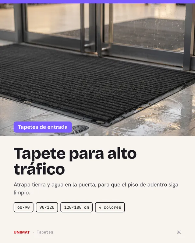 Página de tapete de entrada