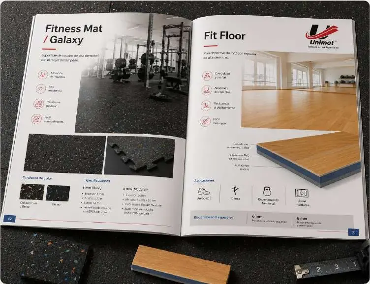 Fitness flooring catalogue
