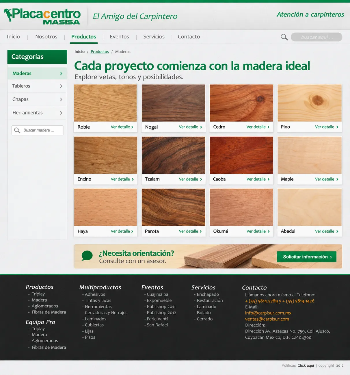 PLACACENTRO wood catalogue